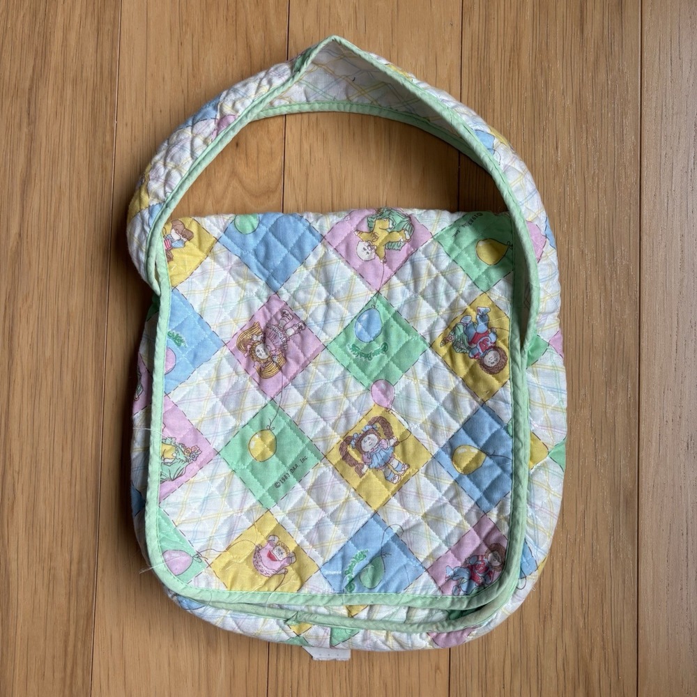 Vintage 1980's Original Cabbage Patch Kids Baby Doll Quilted Diaper Bag
